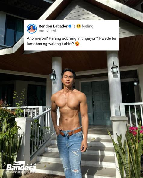 rendon labador nude|Valentine Rosales inokray ang topless photo ni Rendon Labador: .